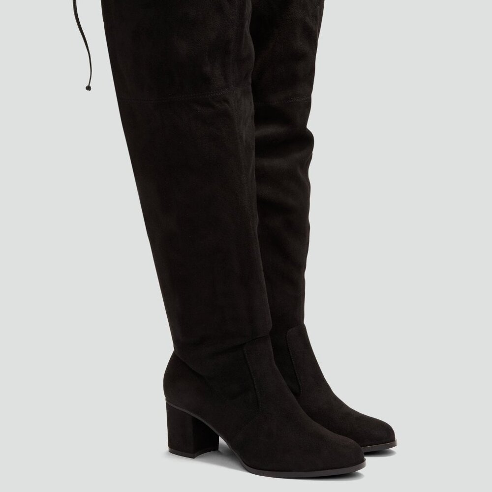 Faux Suede Over-The-Knee Boots